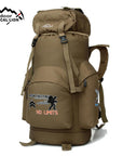 80L Outdoor Backpack Camping Bag Waterproof Mountaineering Hiking Backpacks-Love Lemon Tree-Black-Bargain Bait Box