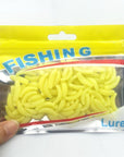80Pcs 2Cm Smell Hand Pole Bait Fishing Lure Soft Bread Bug Bionic Grubs Trout-Dreamer Zhou'store-COLOR A-Bargain Bait Box