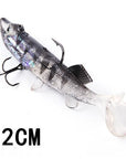 8/10/12/14Cm 6 Color 3D Eyes Lead Fishing With T Tail Musky Treble Hook Baits-Rigged Plastic Swimbaits-Bargain Bait Box-003 12CM-China-Bargain Bait Box