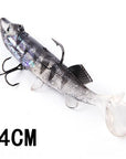 8/10/12/14Cm 6 Color 3D Eyes Lead Fishing With T Tail Musky Treble Hook Baits-Rigged Plastic Swimbaits-Bargain Bait Box-003 14CM-China-Bargain Bait Box