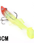 8/10/12/14Cm 6 Color 3D Eyes Lead Fishing With T Tail Musky Treble Hook Baits-Rigged Plastic Swimbaits-Bargain Bait Box-021 8CM-China-Bargain Bait Box