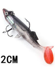 8/10/12/14Cm 6 Color 3D Eyes Lead Fishing With T Tail Musky Treble Hook Baits-Rigged Plastic Swimbaits-Bargain Bait Box-049 12CM-China-Bargain Bait Box