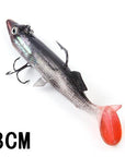 8/10/12/14Cm 6 Color 3D Eyes Lead Fishing With T Tail Musky Treble Hook Baits-Rigged Plastic Swimbaits-Bargain Bait Box-049 8CM-China-Bargain Bait Box
