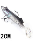 8/10/12/14Cm 6 Color 3D Eyes Lead Fishing With T Tail Musky Treble Hook Baits-Rigged Plastic Swimbaits-Bargain Bait Box-058 12CM-China-Bargain Bait Box