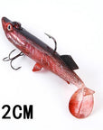 8/10/12/14Cm 6 Color 3D Eyes Lead Fishing With T Tail Musky Treble Hook Baits-Rigged Plastic Swimbaits-Bargain Bait Box-075 12CM-China-Bargain Bait Box