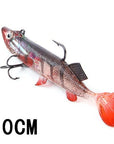 8/10/12/14Cm 6 Color 3D Eyes Lead Fishing With T Tail Musky Treble Hook Baits-Rigged Plastic Swimbaits-Bargain Bait Box-091 10CM-China-Bargain Bait Box