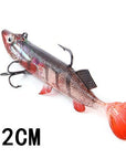 8/10/12/14Cm 6 Color 3D Eyes Lead Fishing With T Tail Musky Treble Hook Baits-Rigged Plastic Swimbaits-Bargain Bait Box-091 12CM-China-Bargain Bait Box