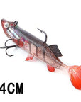 8/10/12/14Cm 6 Color 3D Eyes Lead Fishing With T Tail Musky Treble Hook Baits-Rigged Plastic Swimbaits-Bargain Bait Box-091 14CM-China-Bargain Bait Box