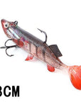 8/10/12/14Cm 6 Color 3D Eyes Lead Fishing With T Tail Musky Treble Hook Baits-Rigged Plastic Swimbaits-Bargain Bait Box-091 8CM-China-Bargain Bait Box