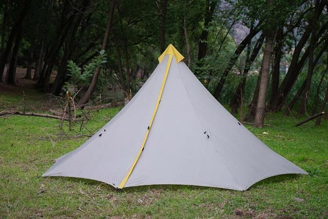 860G Camping Tent Ultralight 3-4 Person Outdoor 20D Nylon Both Sides Silicon-YUKI SHOP-Light Grey-Bargain Bait Box