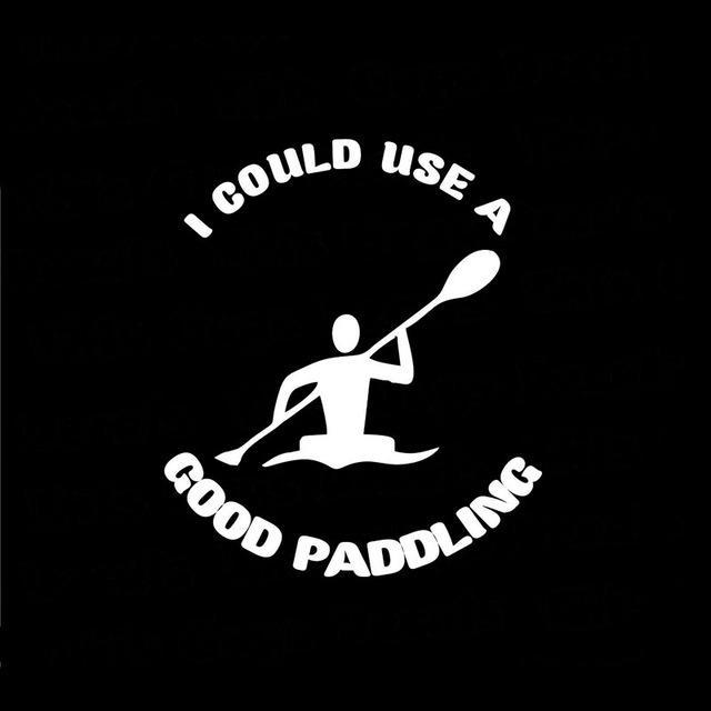8.8Cm*10Cm I Could Use A Good Paddling Kayak Graphic Vinyl Decal Fishing Sticker-Fishing Decals-Bargain Bait Box-Silver-Bargain Bait Box