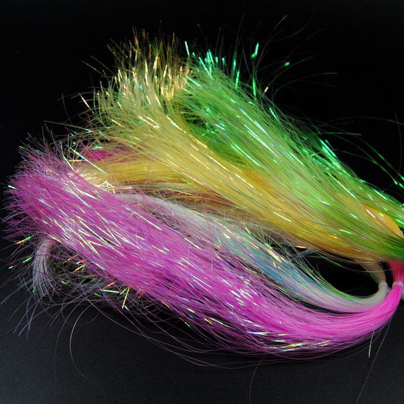 [8Paks] Flat Disco Pearl Sparkle Flash Crystal Tinsel Fly Tying Material-Fly Tying Materials-Bargain Bait Box-8 bags pink-Bargain Bait Box