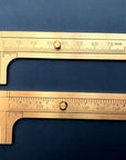 8Cm Edc Double/One Scale Portable Brass Copper Ruler Mini Pocket Tool Vernier-Daily Show Store-one scale-Bargain Bait Box