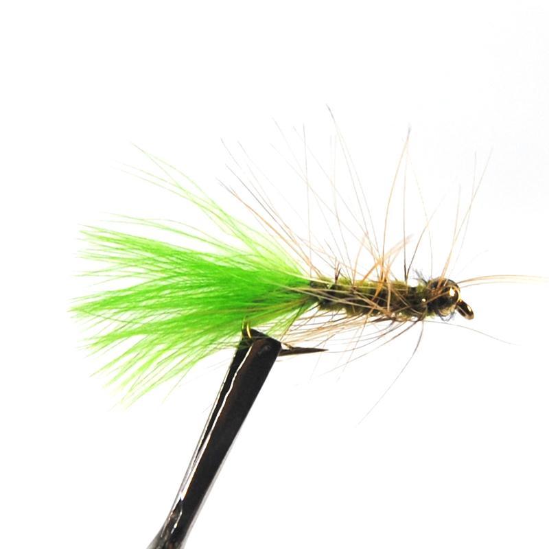 8Pcs #10 Bead Head Streamer Chartreuse Green Black Brass Fly Fishing Bait Free-Flies-Bargain Bait Box-8pcs Green-Bargain Bait Box