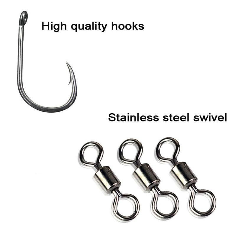 8Pcs Carp Fishing Terminal Tackle Kit Ready Made Rigs Lead Clips Set With Hook-hirisi Official Store-2-Bargain Bait Box