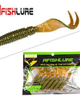 8Pcs/Lot Afishlure Curly Tail Soft Lure 75Mm 3.3G Forked Tail Fishing Bait Grubs-A Fish Lure Wholesaler-Color 11-Bargain Bait Box