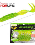 8Pcs/Lot Afishlure Curly Tail Soft Lure 75Mm 3.3G Forked Tail Fishing Bait Grubs-A Fish Lure Wholesaler-Color 4-Bargain Bait Box