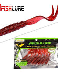 8Pcs/Lot Afishlure Curly Tail Soft Lure 75Mm 3.3G Forked Tail Fishing Bait Grubs-A Fish Lure Wholesaler-Color 5-Bargain Bait Box