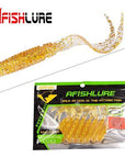 8Pcs/Lot Afishlure Curly Tail Soft Lure 75Mm 3.3G Forked Tail Fishing Bait Grubs-A Fish Lure Wholesaler-Color 7-Bargain Bait Box