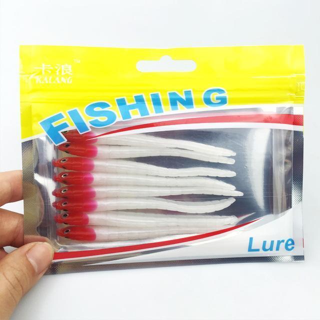 8Pcs/Lot Fishing Lure 90Mm/1.58G Silicone Lures For Fishing Soft Bait Worm-Dreamer Zhou'store-color B-Bargain Bait Box
