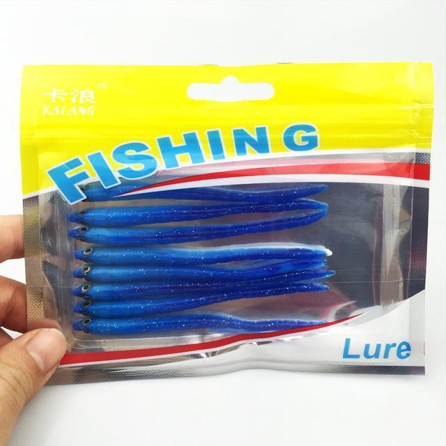 8Pcs/Lot Fishing Lure 90Mm/1.58G Silicone Lures For Fishing Soft Bait Worm-Dreamer Zhou'store-color C-Bargain Bait Box