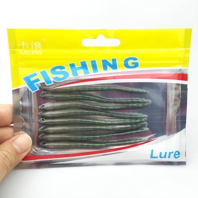 8Pcs/Lot Fishing Lure 90Mm/1.58G Silicone Lures For Fishing Soft Bait Worm-Dreamer Zhou'store-color D-Bargain Bait Box