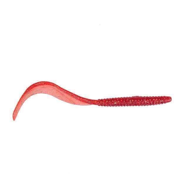 8Pcs/Lot Long Tail Grubs 10Cm 2.4G Curly Tail Soft Lure Long Curly Tail-LooDeel Outdoor Sporting Store-5-Bargain Bait Box