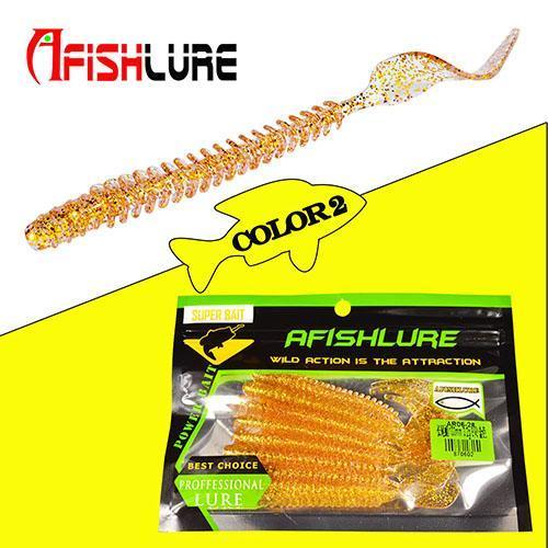 8Pcs/Lot Long Tail Grubs 3.2G 105Mm Curly Tail Soft Lure Long Curly Tail Fishing-A Fish Lure Wholesaler-Color2-Bargain Bait Box