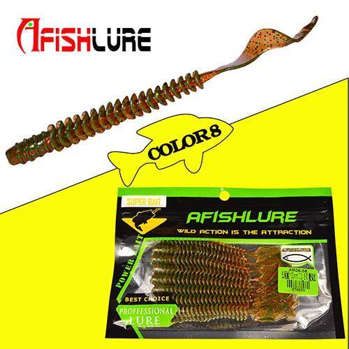 8Pcs/Lot Long Tail Grubs 3.2G 105Mm Curly Tail Soft Lure Long Curly Tail Fishing-A Fish Lure Wholesaler-Color8-Bargain Bait Box