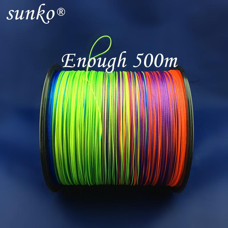 8Strands 500M Sunko Brand Japanese Multifilament Pe Material Colorful Braided-SUNKO Fishing Tackle Factory-1.0-Bargain Bait Box