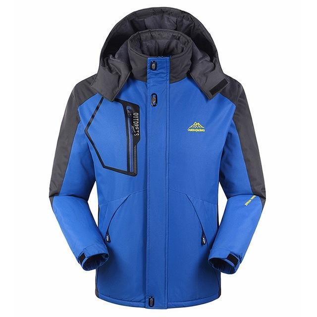8Xl Men&#39;S Winter Fleece Jackets Outdoor Sport Thermal Waterproof Coats Hiking-HO Outdoor Store-Colorful Blue-Asian Size L-Bargain Bait Box
