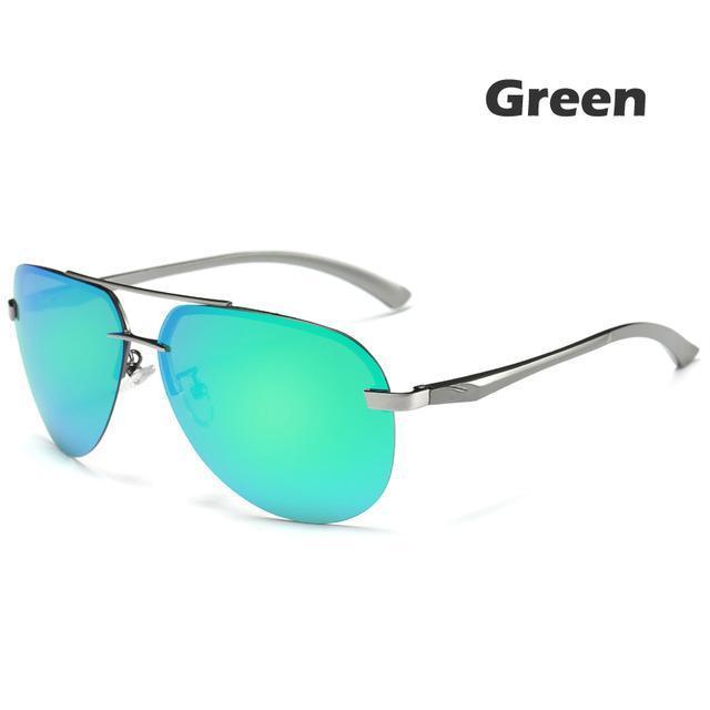 9-Colors Men'S Polarized Sunglasses Metal Alloy Driving Glasses 100% Uv400-Polarized Sunglasses-Bargain Bait Box-Green-Bargain Bait Box
