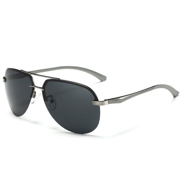 9-Colors Men'S Polarized Sunglasses Metal Alloy Driving Glasses 100% Uv400-Polarized Sunglasses-Bargain Bait Box-Gun Grey-Bargain Bait Box