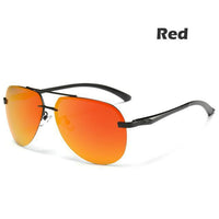9-Colors Men'S Polarized Sunglasses Metal Alloy Driving Glasses 100% Uv400-Polarized Sunglasses-Bargain Bait Box-Red-Bargain Bait Box