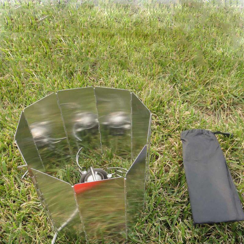 9 Plates Wind Deflectors Foldable Outdoor Camping Cooking Cooker Gas Stove-Yue Che Store-Bargain Bait Box