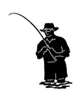 9*11Cm Cartoon Images Of Car Stickers Water Fishing Covering The Body Reflective-Fishing Decals-Bargain Bait Box-Black-Bargain Bait Box