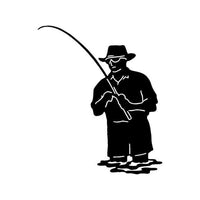 9*11Cm Cartoon Images Of Car Stickers Water Fishing Covering The Body Reflective-Fishing Decals-Bargain Bait Box-Black-Bargain Bait Box