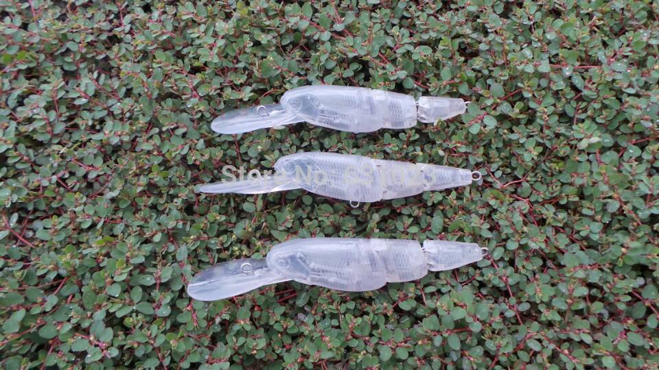 9Pcs Unpainted Clear Plastic Fishing Lure Bodies.225