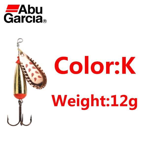 Abu Garcia Droppen Spoon 4G 6G 8G 10G Spoon Bait S/K/Or Color Ideal For Bass-Musky &amp; Pike Baits-Bargain Bait Box-K 12g-Bargain Bait Box