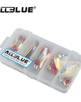Allblue Mixed Colors Fishing Lures Spoon Bait Metal Lure Kit Iscas Artificias-Hard Bait Kits-Bargain Bait Box-A Kit-Bargain Bait Box