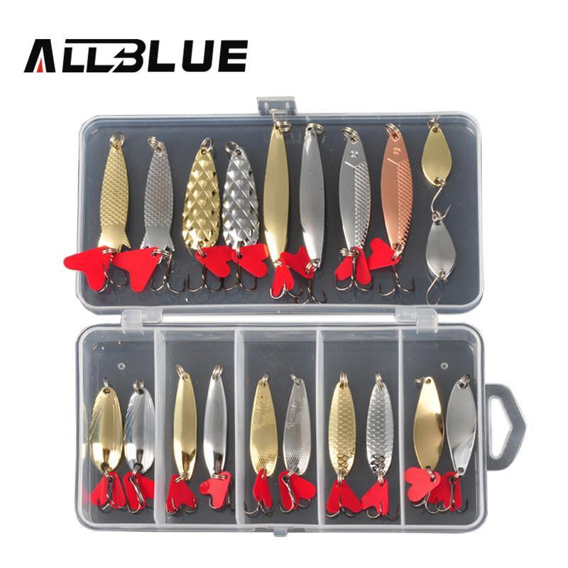 Allblue S Spoon Bait Metal Lure Kit S Hard Bait Fresh Water Bass Geer-Hard Bait Kits-Bargain Bait Box-A Kit-Bargain Bait Box