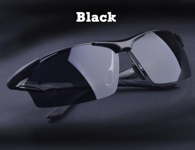 Aluminum Magnesium Alloy Men&#39;S Polarized Sunglasses Driving Mirror Glasses-Polarized Sunglasses-Bargain Bait Box-Black-Bargain Bait Box