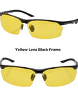 Aluminum Magnesium Alloy Men'S Polarized Sunglasses Driving Mirror Glasses-Polarized Sunglasses-Bargain Bait Box-Black Yellow-Bargain Bait Box