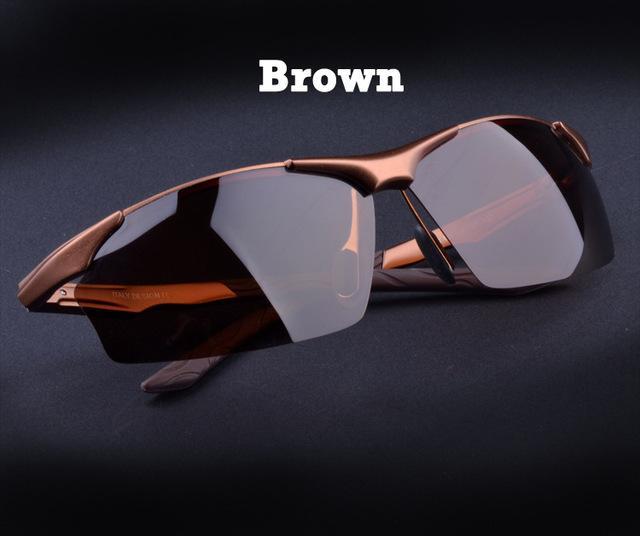 Aluminum Magnesium Alloy Men&#39;S Polarized Sunglasses Driving Mirror Glasses-Polarized Sunglasses-Bargain Bait Box-Brown-Bargain Bait Box