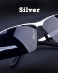 Aluminum Magnesium Alloy Men'S Polarized Sunglasses Driving Mirror Glasses-Polarized Sunglasses-Bargain Bait Box-Silver-Bargain Bait Box