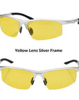 Aluminum Magnesium Alloy Men'S Polarized Sunglasses Driving Mirror Glasses-Polarized Sunglasses-Bargain Bait Box-Silver Yellow-Bargain Bait Box