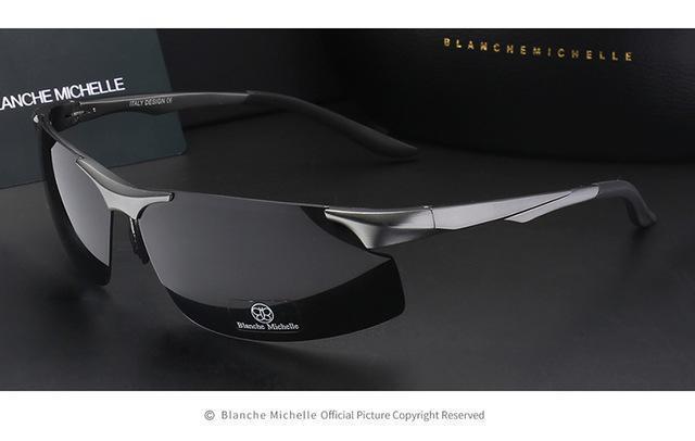 Aluminum Magnesium Men Sunglasses Polarized Sports Driving Night Vision-Polarized Sunglasses-Bargain Bait Box-gray black-Bargain Bait Box
