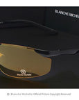 Aluminum Magnesium Mens Driving Night Vision Vintage Polarized Sunglasses Men-Polarized Sunglasses-Bargain Bait Box-Black Yellow-Bargain Bait Box