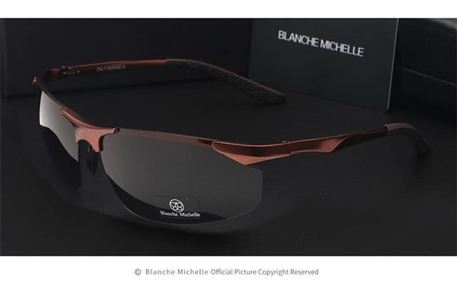 Aluminum Magnesium Mens Driving Night Vision Vintage Polarized Sunglasses Men-Polarized Sunglasses-Bargain Bait Box-Brown-Bargain Bait Box