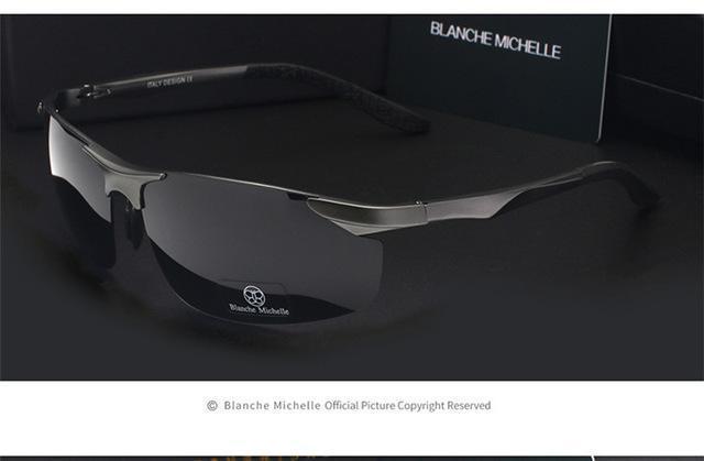 Aluminum Magnesium Mens Driving Night Vision Vintage Polarized Sunglasses Men-Polarized Sunglasses-Bargain Bait Box-Gray-Bargain Bait Box